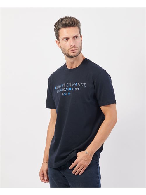 Armani Exchange t-shirt en coton bleu avec logo ARMANI EXCHANGE | 6DZTH5-ZJ9JZ1510